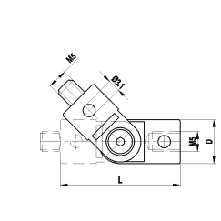 M5 титановый шарнир, диапазон наклона 180°, 37.2 г, для систем ZEISS A-5555-0219